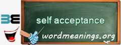 WordMeaning blackboard for self acceptance